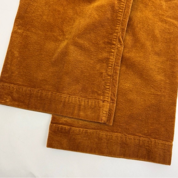 Maeve X Anthropologie Colette Cropped Wide-Leg Corduroy Trousers Bronze Mustard - Picture 10 of 13